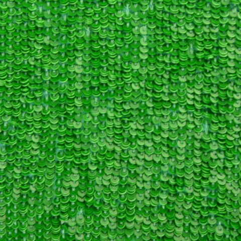 Neon Green Sequins Silk Georgette