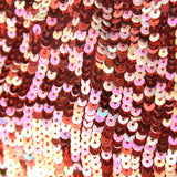 Red, Pink, and Yellow Sequins Silk Georgette