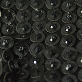 Black Circle Sequins Silk Georgette
