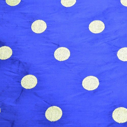 Polka Dot Pattern Silk Shantung Embroidery