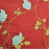 Grapes on the Vine Silk Shantung Embroidery
