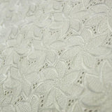 Floral Eyelet Silk Shantung Embroidery
