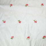 Small Simple Flowers Silk Shantung Embroidery