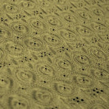 Simple Eyelet Pattern Silk Shantung Embroidery