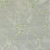 Self-Color Floral Pattern Silk Shantung Embroidery