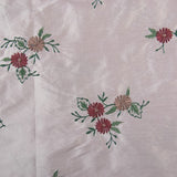Flower Patches Silk Shantung Embroidery