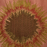 Abstract Sun Pattern Silk Shantung Embroidery