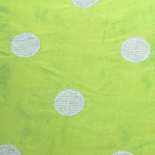 Polka Dot Pattern Silk Shantung Embroidery
