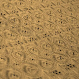 Simple Eyelet Pattern Silk Shantung Embroidery