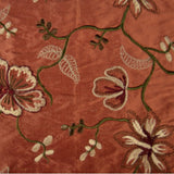 Multi-color Floral Pattern with Small Flowers Silk Shantung Embroidery
