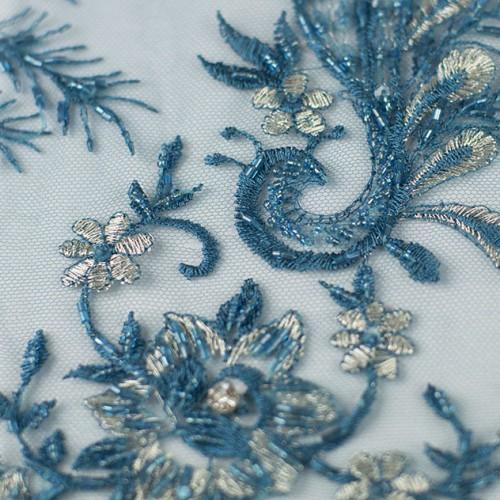 Blue Lace Fabric 
