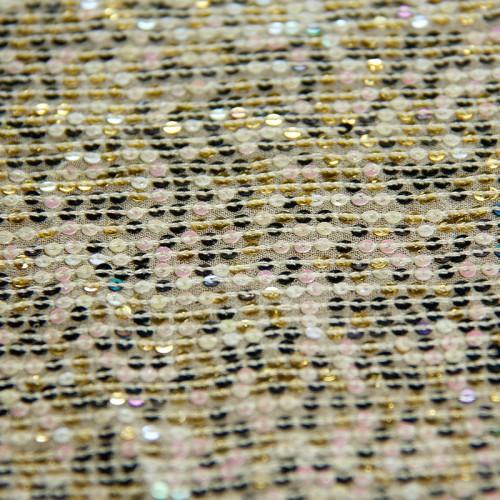 Handwork Sequins Solid Colors Silk Georgette