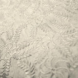 Floral Design Solid Colors Silk Shantung Embroidery