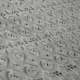 Simple Eyelet Pattern Silk Shantung Embroidery