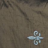 Fleur de Lis Pattern Silk Shantung Embroidery