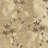 Self-Color Floral Pattern Silk Shantung Embroidery
