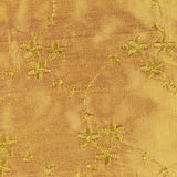 Self-Color Floral Pattern Silk Shantung Embroidery