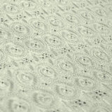 Simple Eyelet Pattern Silk Shantung Embroidery