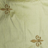 Fleur de Lis Pattern Silk Shantung Embroidery