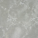 Self-Color Floral Pattern Silk Shantung Embroidery
