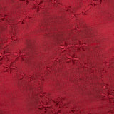 Self-Color Floral Pattern Silk Shantung Embroidery