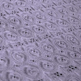 Simple Eyelet Pattern Silk Shantung Embroidery
