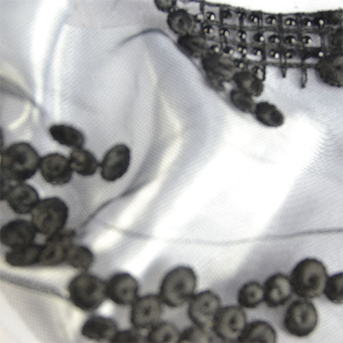 Tulle Lace with Dot Embroidery and Stones Lace Fabric