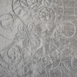 Self-Color Floral Loops Silk Shantung Embroidery