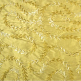 Arrow Shape Squiggly Line Pattern Silk Shantung Embroidery