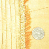 Thin Brocade with Frills Silk Shantung Embroidery