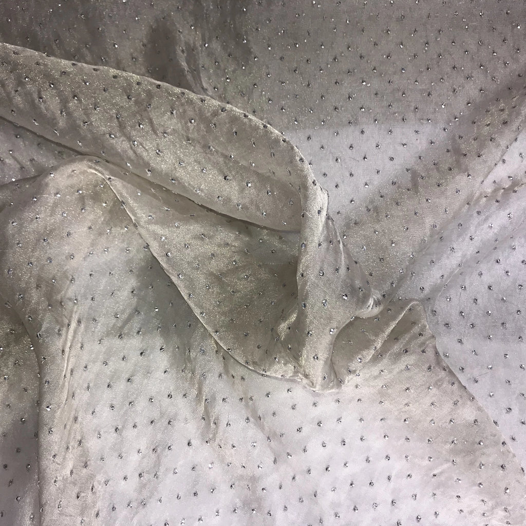 Metallic Sequins Silk Organza Embroidery