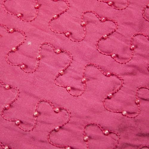 Squiggly Lines with Beads Silk Shantung Hand-beaded