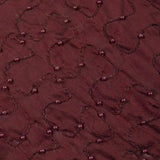 Squiggly Lines with Beads Silk Shantung Hand-beaded