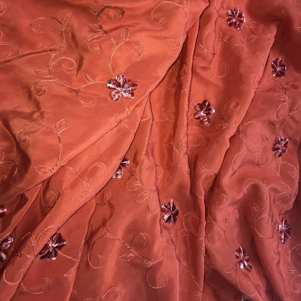 Chenille Flower Silk Embroidery