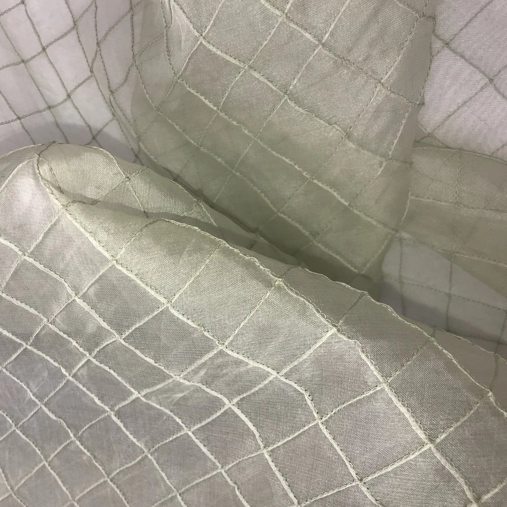 One Inch Quilted Silk Organza