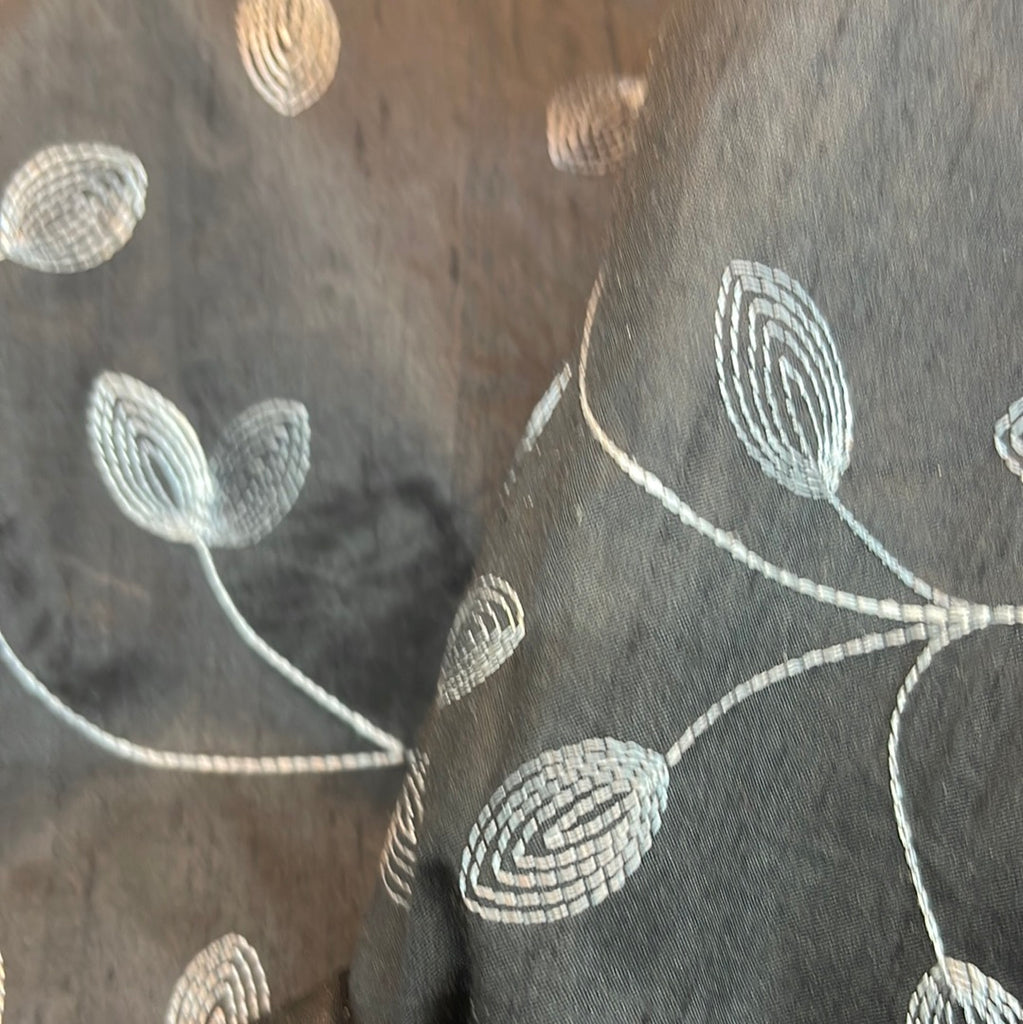 Silk Shantung embroidery 3 colors