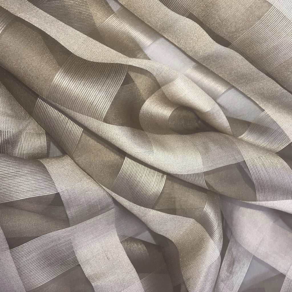 Check Pattern Silk Chiffon