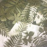 Tinted Big Leaves and Flowers Polyester Organza Jacquard
