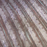 Striped and Beaded Raw Silk Tassar