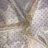 Metallic Star Print Silk Organza