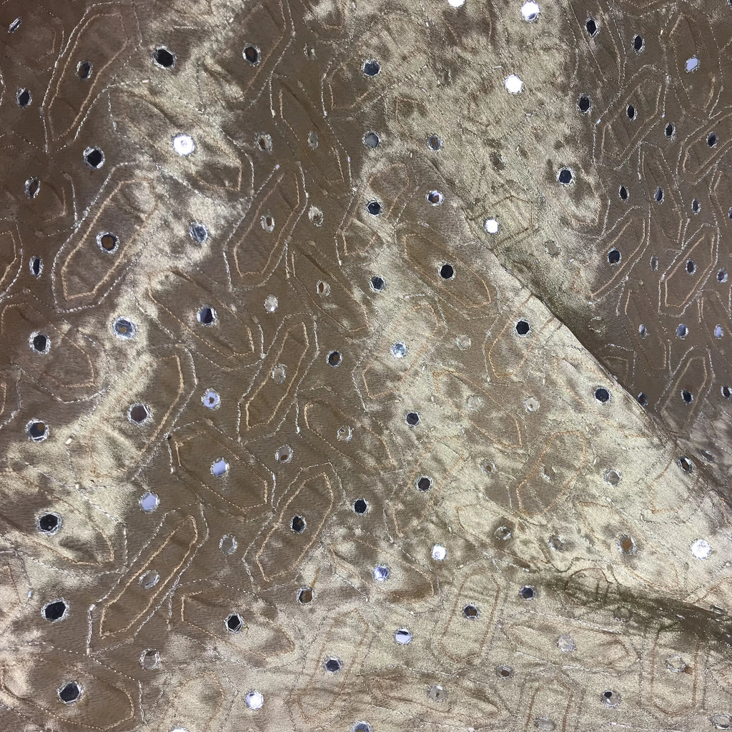Mirror Arrow Design Silk Organza Embroidery