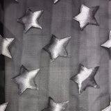 Star Pattern Silk Organza