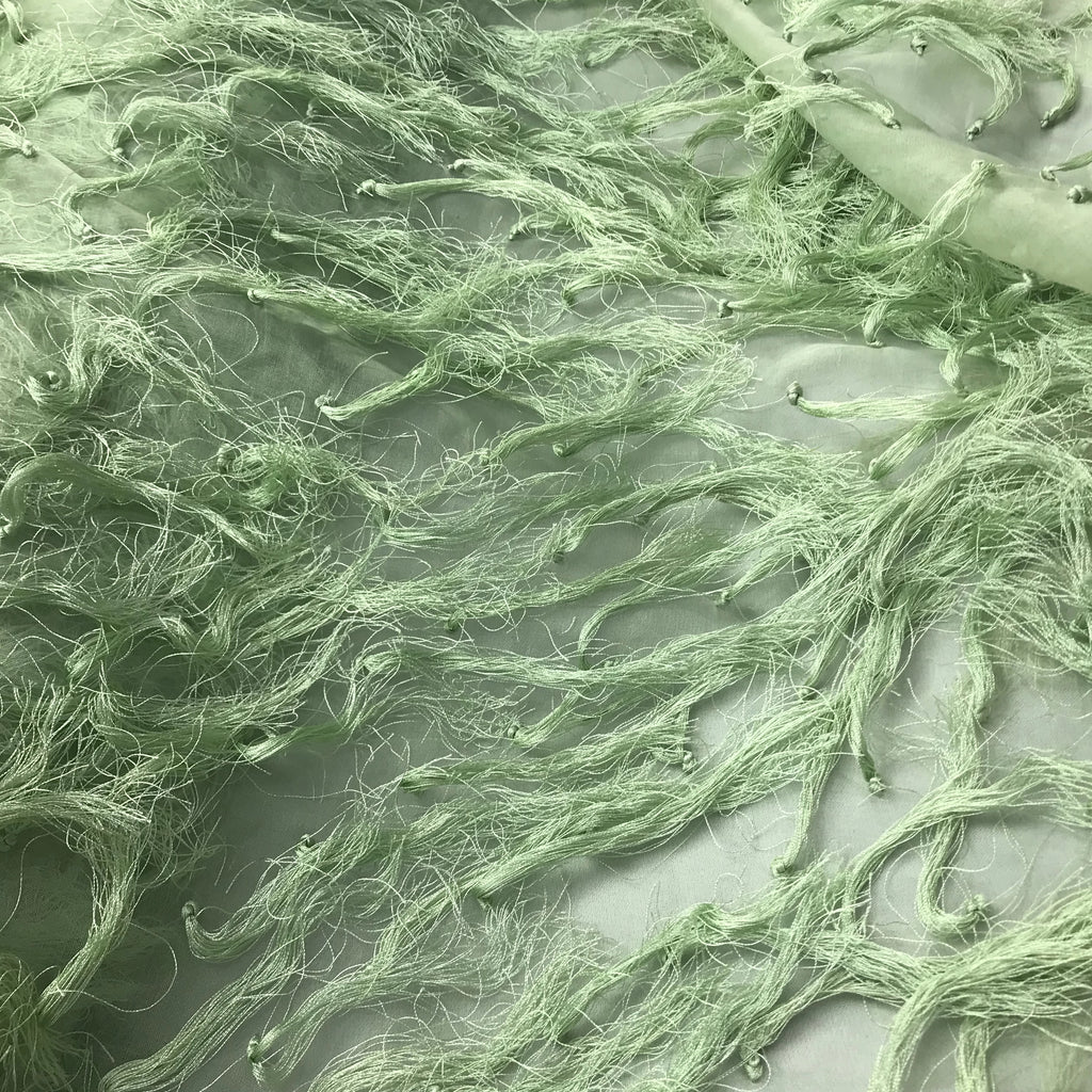 Hanging Tassels Silk Organza Embroidery