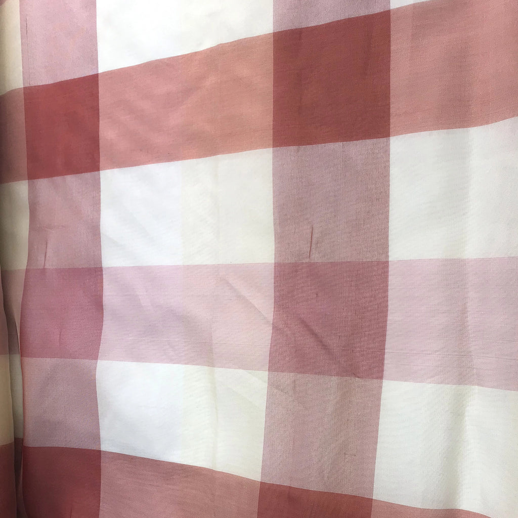 Check Pattern Silk Organza