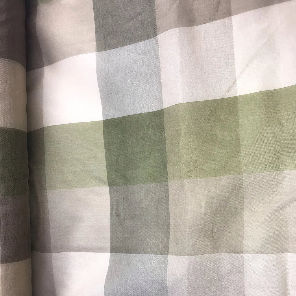 Check Pattern Silk Organza