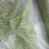 Gold Cord Pattern Silk Organza