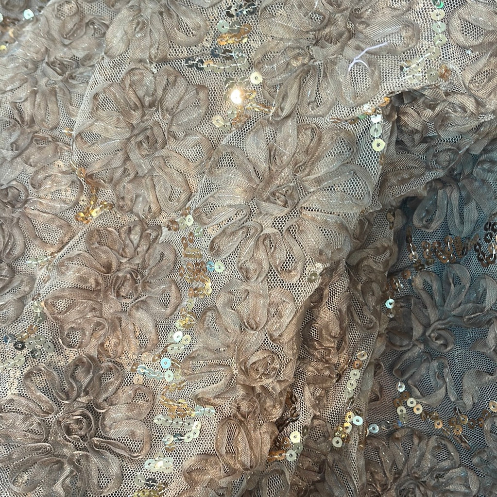 Vogue Ribbon Sequins flowers Lace