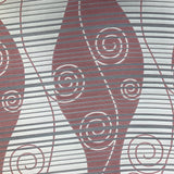 Abstract Swirl and Stripe Pattern Polyester Print