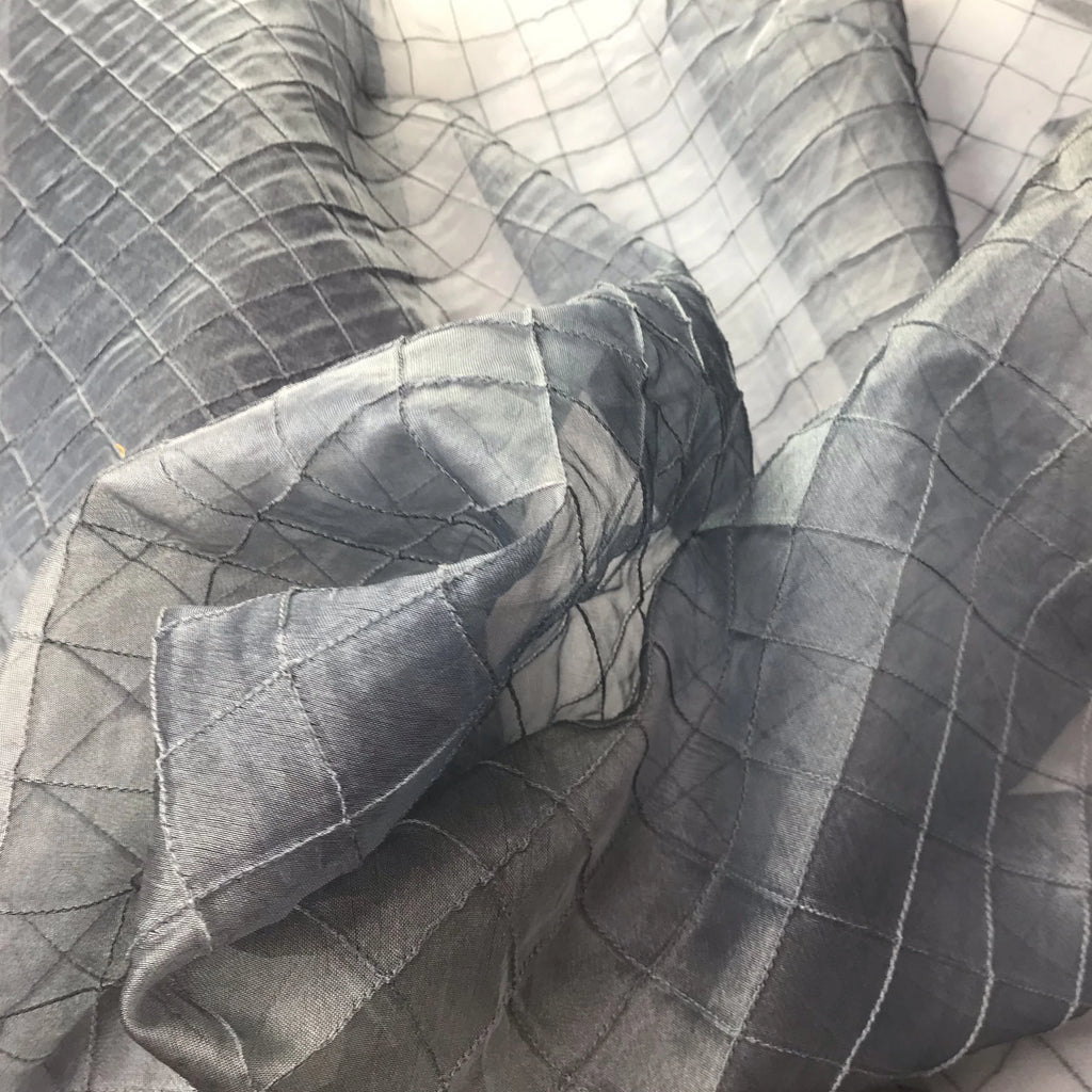One Inch Quilted Silk Organza