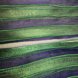 Metallic Stripe with Cord Silk Organza Embroidery